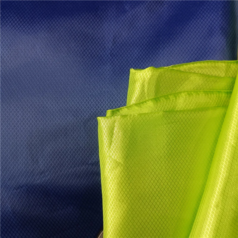 Polyester Jacquard Diamond Lattice Poly Taffeta Lining Fabric for Bags Tent Cloth